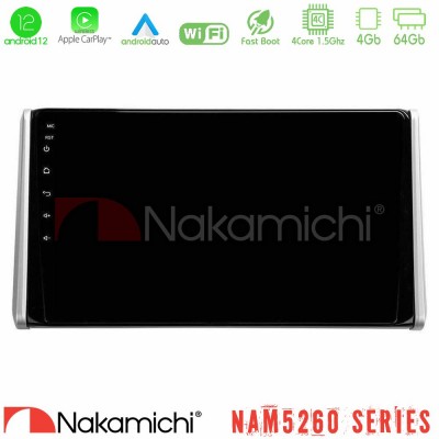 Nakamichi NAM5260 Series 4Core Android12 4+64GB Toyota RAV4 2019-2023 Navigation Multimedia Tablet 10