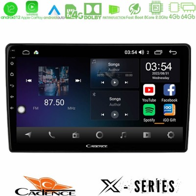 Cadence X Series Opel Astra/Corsa/Antara/Zafira 8core Android12 4+64GB Navigation Multimedia Tablet 9