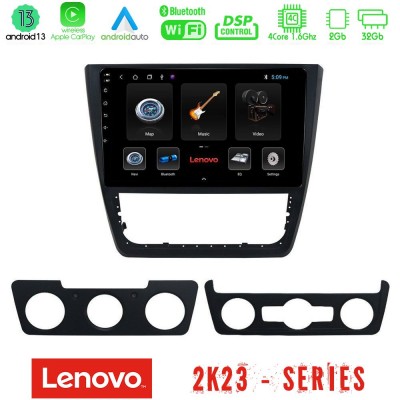 Lenovo Car Pad Skoda Yeti 2009-> 4Core Android 13 2+32GB Navigation Multimedia Tablet 10