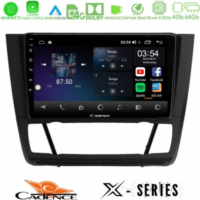 Cadence X Series BMW 1Series E81/E82/E87/E88 (AUTO A/C) 8core Android12 4+64GB Navigation Multimedia Tablet 9