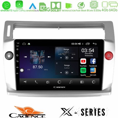 Cadence X Series Citroen C4 2004-2010 8core Android12 4+64GB Navigation Multimedia Tablet 9