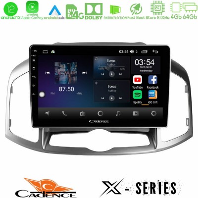 Cadence X Series Chevrolet Captiva 2012-2016 8Core Android12 4+64GB Navigation Multimedia Tablet 9