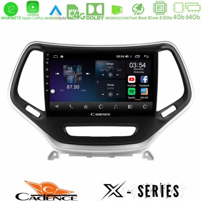 Cadence X Series Jeep Cherokee 2014-2019 8core Android12 4+64GB Navigation Multimedia Tablet 9