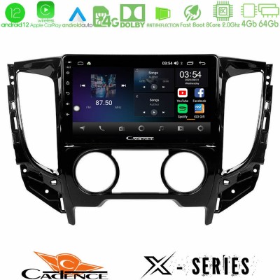 Cadence X Series Mitsubishi L200 2016-> & Fiat Fullback (Manual A/C) 8core Android12 4+64GB Navigation Multimedia Tablet 9