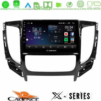 Cadence X Series Mitsubishi L200 2016-> & Fiat Fullback (Auto A/C) 8core Android12 4+64GB Navigation Multimedia Tablet 9