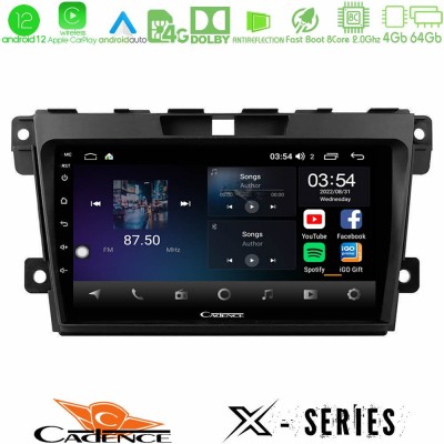 Cadence X Series Mazda CX-7 2007-2011 8core Android12 4+64GB Navigation Multimedia Tablet 9