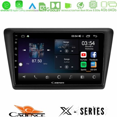 Cadence X Series Skoda Rapid 2013-2017 8core Android12 4+64GB Navigation Multimedia Tablet 9