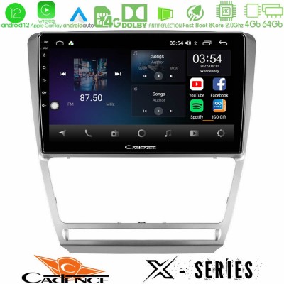 Cadence X Series Skoda Octavia 5 8core Android12 4+64GB Navigation Multimedia Tablet 10