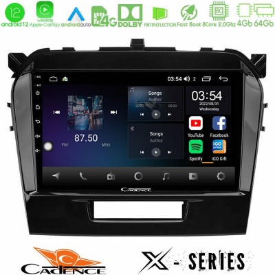 Cadence X Series Suzuki Vitara 2015-2021 8core Android12 4+64GB Navigation Multimedia Tablet 9