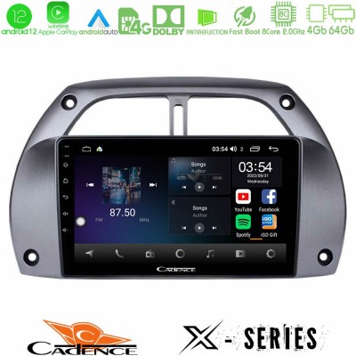 Cadence X Series Toyota RAV4 2001 - 2006 8core Android12 4+64GB Navigation Multimedia Tablet 9