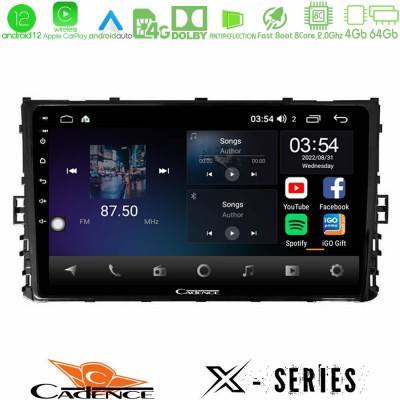 Cadence X Series VW MQB 2017-> 8core Android12 4+64GB Navigation Multimedia 9