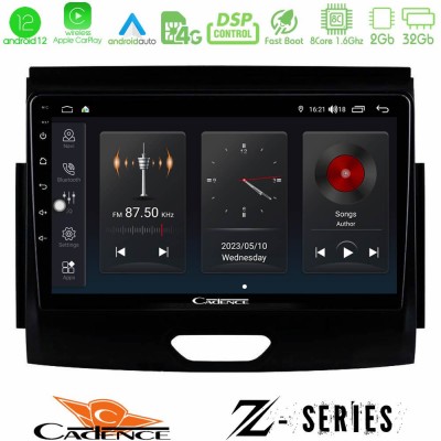 Cadence Z Series Ford Ranger 2017-2022 8core Android12 2+32GB Navigation Multimedia Tablet 9