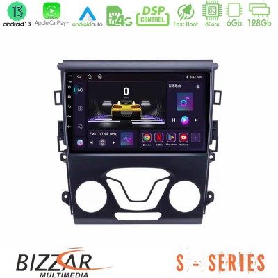 Bizzar S Series Ford Mondeo 2014-2017 8core Android13 6+128GB Navigation Multimedia Tablet 9