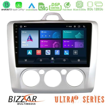 Bizzar Ultra Series Ford Focus Manual AC 8core Android13 8+128GB Navigation Multimedia 9