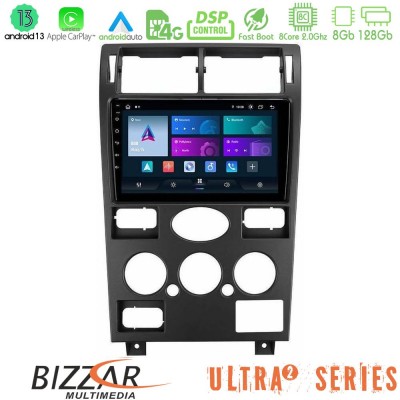 Bizzar Ultra Series Ford Mondeo 2001-2004 8Core Android13 8+128GB Navigation Multimedia Tablet 9