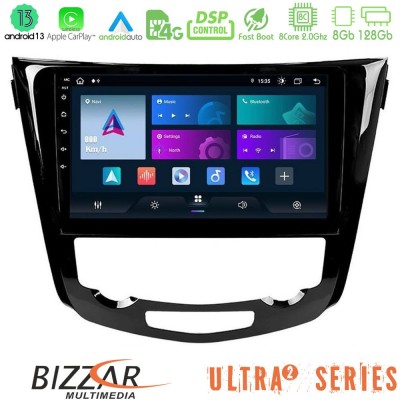 Bizzar Ultra Series Nissan Qashqai J11 (AUTO A/C) 8core Android13 8+128GB Navigation Multimedia Tablet 10