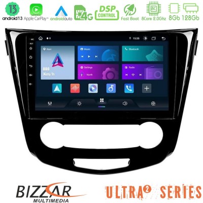 Bizzar Ultra Series Nissan Qashqai J11 (Manual A/C) 8core Android13 8+128GB Navigation Multimedia Tablet 10