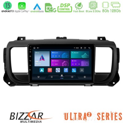 Bizzar Ultra Series Citroen/Peugeot/Opel/Toyota 8core Android13 8+128GB Navigation Multimedia Tablet 9