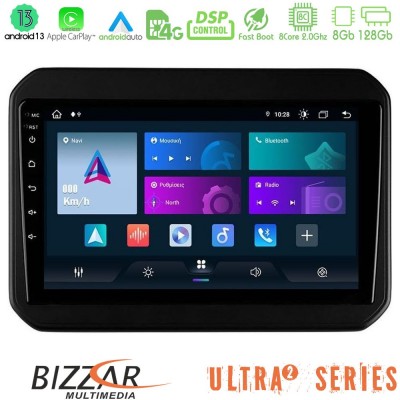 Bizzar Ultra Series Suzuki Ignis 8core Android13 8+128GB Navigation Multimedia Tablet 9