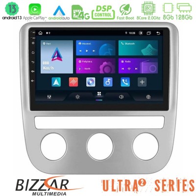 Bizzar Ultra Series VW Scirocco 2008-2014 8Core Android13 8+128GB Navigation Multimedia Tablet 9