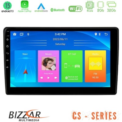 Bizzar CS Series 4Core Android13 2+32GB Toyota Yaris 1999 - 2006 Navigation Multimedia Tablet 9