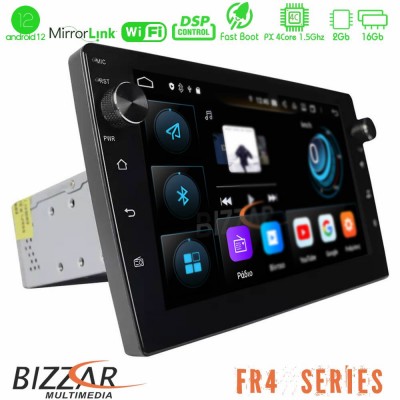 Bizzar FR4 Series 4Core Android12 2+16GB Navigation Multimedia Tablet 10″ (1DIN)