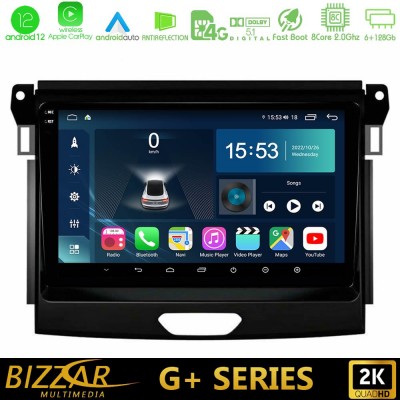 Bizzar G+ Series Ford Ranger 2017-2022 8core Android12 6+128GB Navigation Multimedia Tablet 9