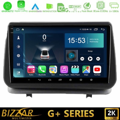 Bizzar G+ Series Renault Clio 2005-2012 8core Android12 6+128GB Navigation Multimedia Tablet 9