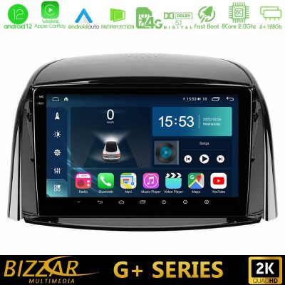 Bizzar G+ Series Renault Koleos 2007-2015 8Core Android12 6+128GB Navigation Multimedia Tablet 9