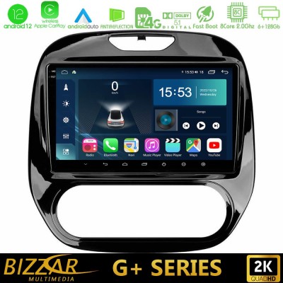 Bizzar G+ Series Renault Captur 2013-2019 (Manual AC) 8core Android12 6+128GB Navigation Multimedia Tablet 9