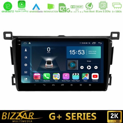 Bizzar G+ Series Toyota RAV4 2013-2018 8core Android12 6+128GB Navigation Multimedia Tablet 9