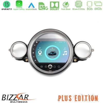 Bizzar OEM Mini Cooper/One R56 2010~2014 8core Android13 8+64GB Navigation Multimedia System 9