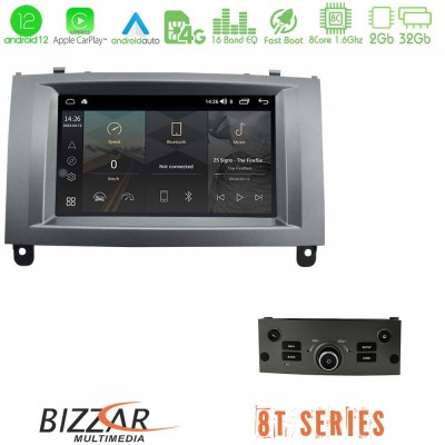 Bizzar OEM Peugeot 407 2004-2011 8core Android12 2+32GB Navigation Multimedia Deckless 7