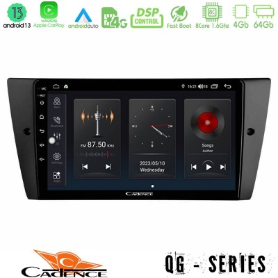 Cadence QG Series 8Core Android13 4+64GB BMW 3 Series 2006-2011 Navigation Multimedia Tablet 9