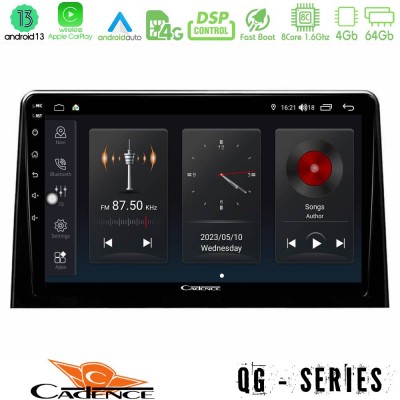 Cadence QG Series 8Core Android13 4+64GB Peugeot Partner / Citroën Berlingo 2020-> Navigation Multimedia Tablet 10