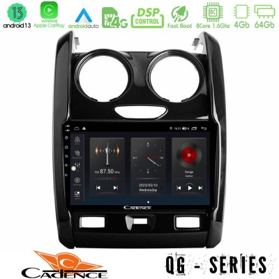 Cadence QG Series 8Core Android13 4+64GB Dacia Duster 2014-2018 Navigation Multimedia Tablet 9