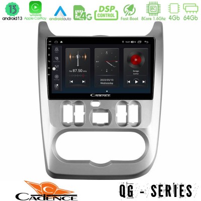 Cadence QG Series 8Core Android13 4+64GB Dacia Duster/Sandero/Logan Navigation Multimedia Tablet 9