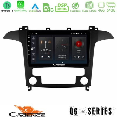 Cadence QG Series 8Core Android13 4+64GB Ford S-Max 2006-2012 Navigation Multimedia Tablet 9