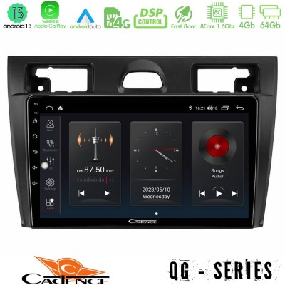 Cadence QG Series 8Core Android13 4+64GB Ford Fiesta/Fusion Navigation Multimedia Tablet 9