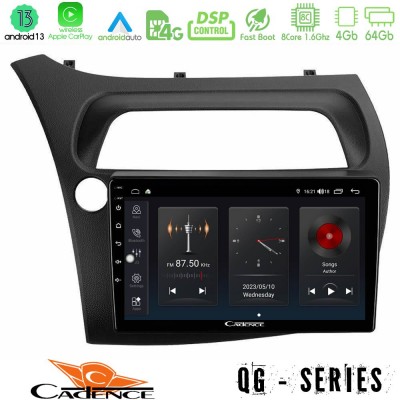 Cadence QG Series 8Core Android13 4+64GB Honda Civic Navigation Multimedia Tablet 9