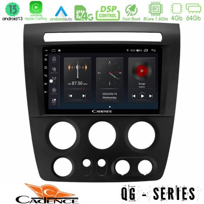 Cadence QG Series 8Core Android13 4+64GB Hummer H3 2005-2009 Navigation Multimedia Tablet 9