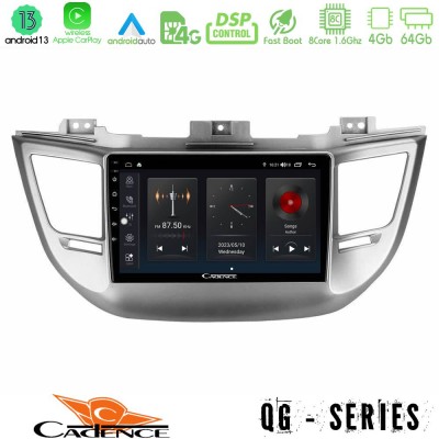 Cadence QG Series 8Core Android13 4+64GB Hyundai Tucson 2015-2018 Navigation Multimedia Tablet 9