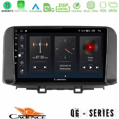 Cadence QG Series 8Core Android13 4+64GB Hyundai Kona 2018-2023 Navigation Multimedia Tablet 10