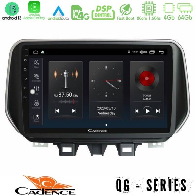 Cadence QG Series 8Core Android13 4+64GB Hyundai ix35 Navigation Multimedia Tablet 10