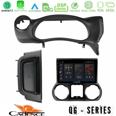 Cadence QG Series 8Core Android13 4+64GB Jeep Wrangler 2014-2017 Navigation Multimedia Tablet 10