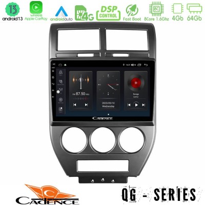 Cadence QG Series 8Core Android13 4+64GB Jeep Compass/Patriot 2007-2009 Navigation Multimedia Tablet 10