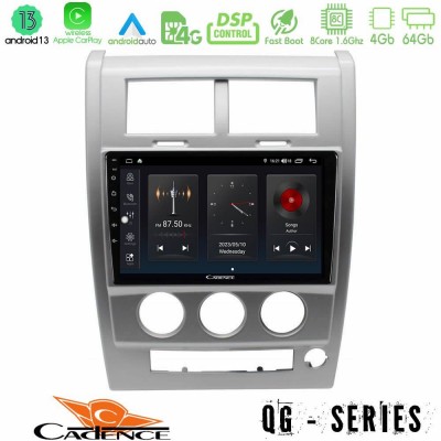 Cadence QG Series 8Core Android13 4+64GB Jeep Cherokee (KK) 2008-2012 Navigation Multimedia Tablet 10