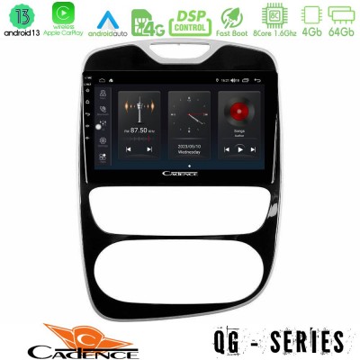 Cadence QG Series 8Core Android13 4+64GB Renault Clio 2016-2019 Navigation Multimedia Tablet 10