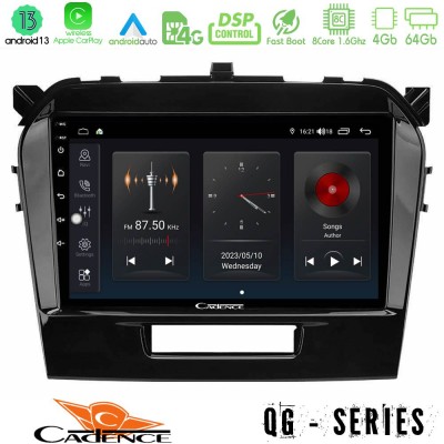 Cadence QG Series 8Core Android13 4+64GB Suzuki Vitara 2015-2021 Navigation Multimedia Tablet 9