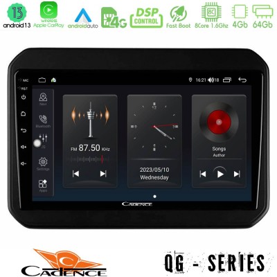 Cadence QG Series 8Core Android13 4+64GB Suzuki Ignis Navigation Multimedia Tablet 9